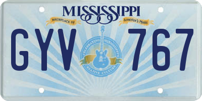MS license plate GYV767