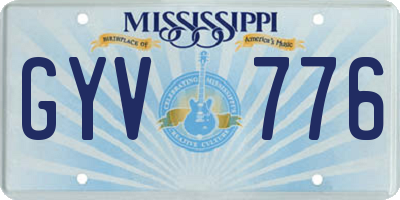 MS license plate GYV776