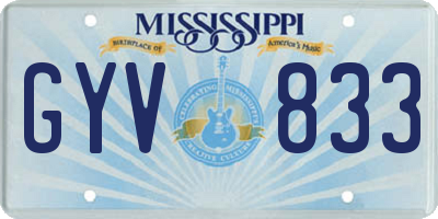 MS license plate GYV833