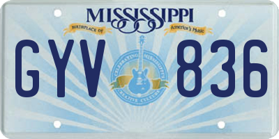 MS license plate GYV836