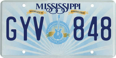MS license plate GYV848
