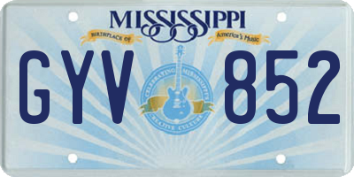 MS license plate GYV852