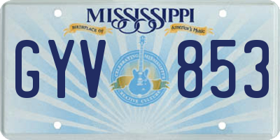 MS license plate GYV853