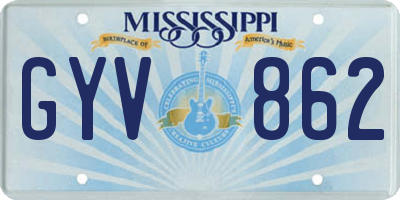 MS license plate GYV862