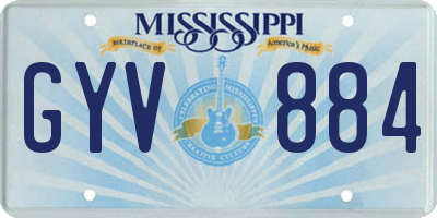 MS license plate GYV884