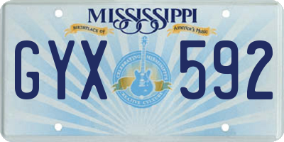 MS license plate GYX592