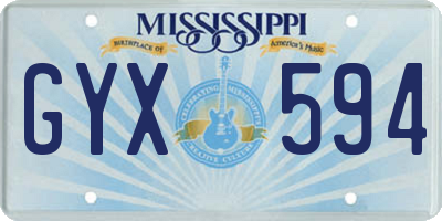 MS license plate GYX594