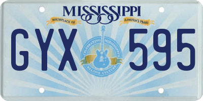 MS license plate GYX595