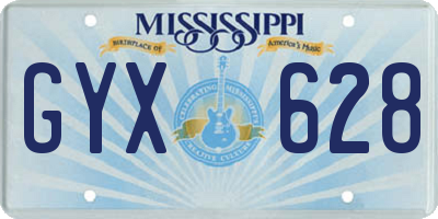 MS license plate GYX628