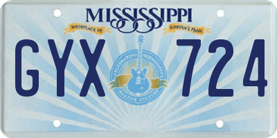 MS license plate GYX724