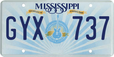 MS license plate GYX737