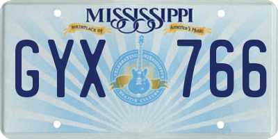 MS license plate GYX766