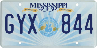 MS license plate GYX844