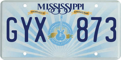 MS license plate GYX873