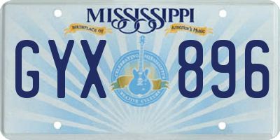 MS license plate GYX896