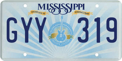 MS license plate GYY319