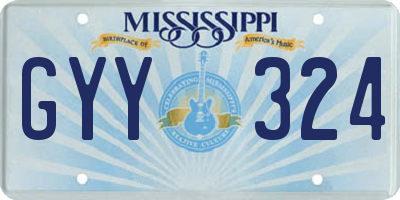 MS license plate GYY324