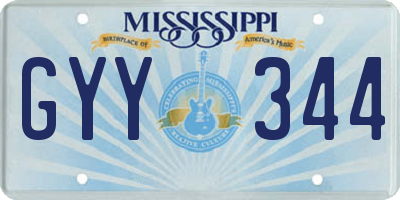 MS license plate GYY344