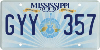 MS license plate GYY357