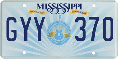 MS license plate GYY370