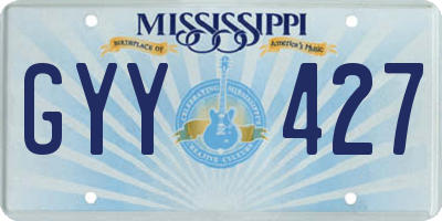 MS license plate GYY427
