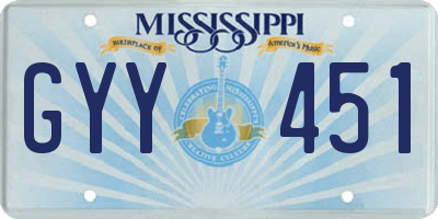 MS license plate GYY451