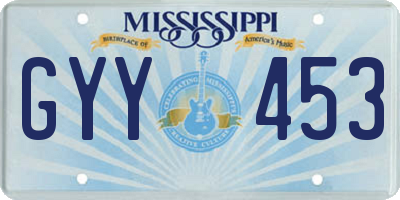 MS license plate GYY453