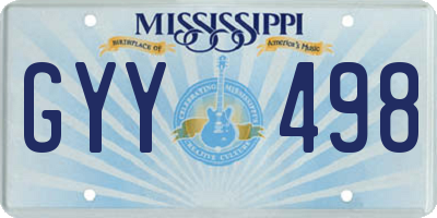 MS license plate GYY498