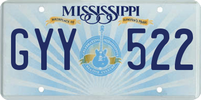 MS license plate GYY522
