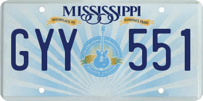 MS license plate GYY551