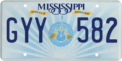 MS license plate GYY582