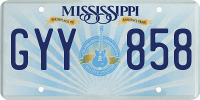 MS license plate GYY858