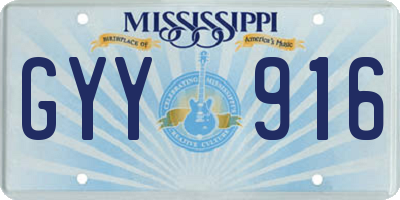 MS license plate GYY916