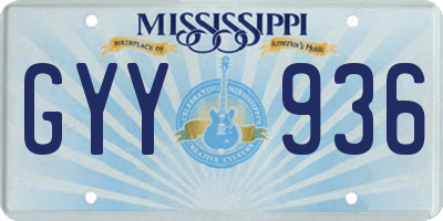 MS license plate GYY936