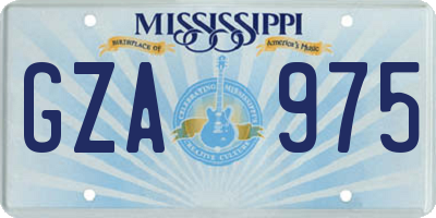 MS license plate GZA975