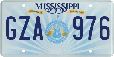 MS license plate GZA976