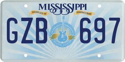 MS license plate GZB697