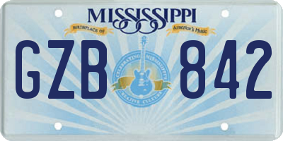 MS license plate GZB842