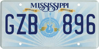 MS license plate GZB896