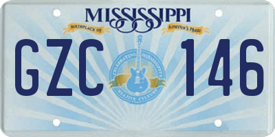 MS license plate GZC146