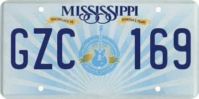 MS license plate GZC169
