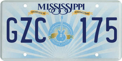 MS license plate GZC175