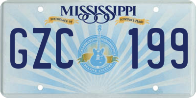 MS license plate GZC199