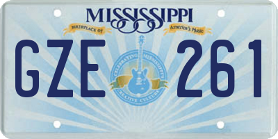 MS license plate GZE261