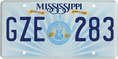 MS license plate GZE283