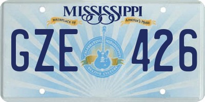 MS license plate GZE426