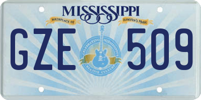 MS license plate GZE509