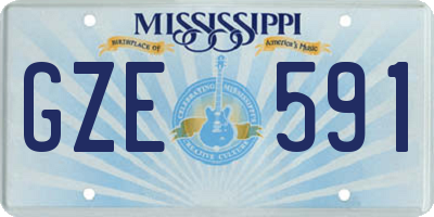 MS license plate GZE591