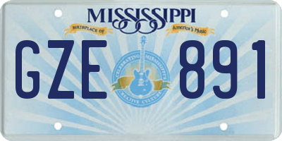 MS license plate GZE891