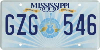 MS license plate GZG546